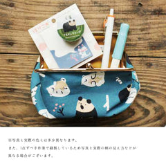 高旗將雄 帆布化妝包 熊 / 招財貓